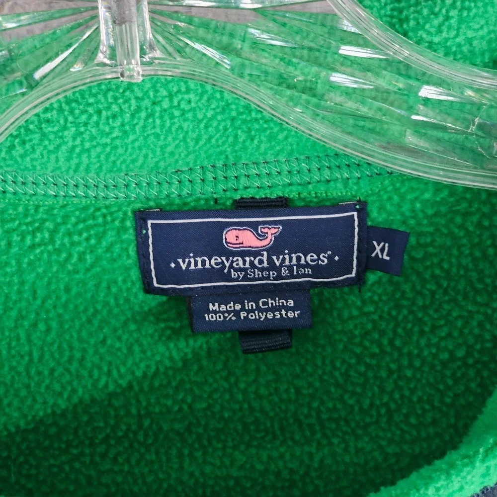 Vineyard Vines‎ Harbor Fleece Vest Mens XL Whale Logo Sleeveless Full Zip 100073